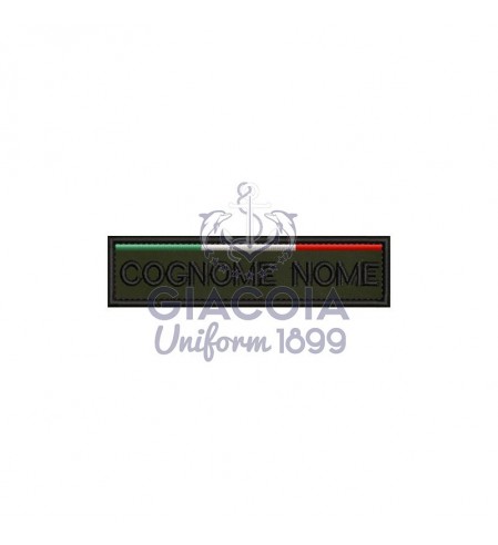 Patch Nominativa Con Testo Personalizzato E Tricolore