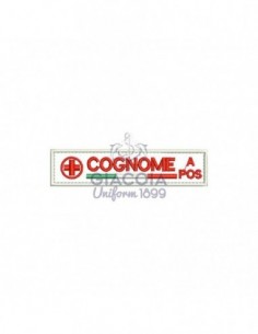 Patch Targhetta Nominativa Con Gruppo Sanguino Croce Rossa Italiana
